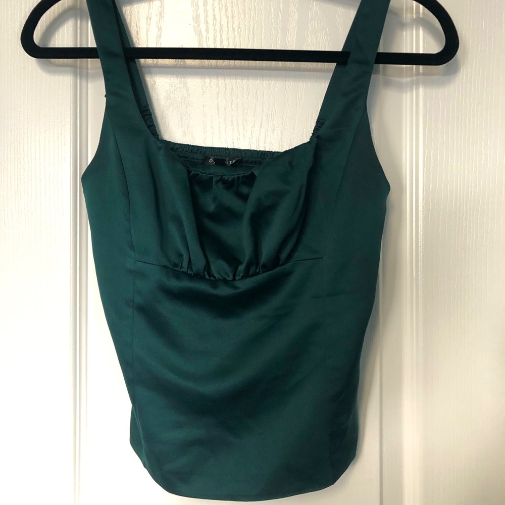 Emerald green dynamite sleeveless top